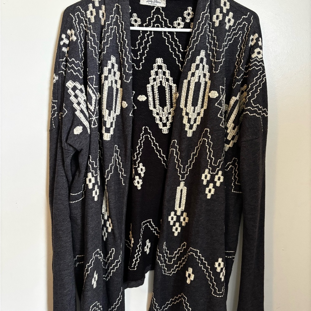 Elegant Black and White Women's Cardigan